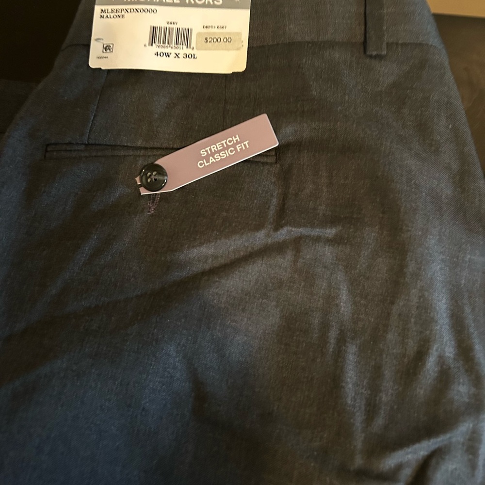 Michael Kors Classic Fit Pants in Dark Blue gray